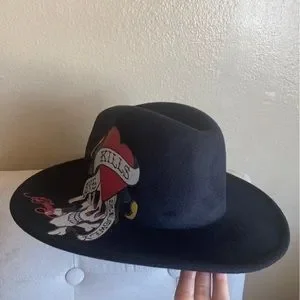 Ed Hardy | Accessories | Ed Hardy Love Kills Slowly Fedora  display picture 3